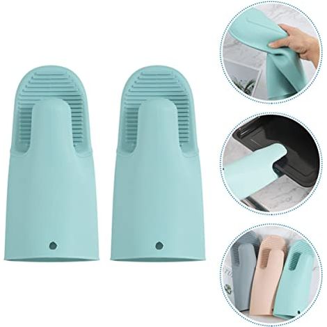 Gants de cuisine épais en silicone résistant à la chaleur, dotés d'une semelle antidérapante pour une protection contre les hautes températures lors de la cuisson en cuisine et de l'utilisation au mic