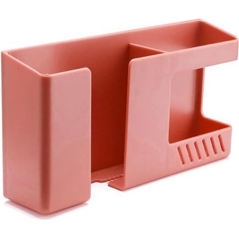 Range Couverts - Support mural - Organisateur de télécommande - Boîte de rangement - Rose