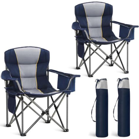 Lot de 2 Chaises de Camping Pliables Jusqu'à 200 kg (1/5)