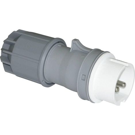 PCE Conector macho CEE blanco gris IP44 16A 42V