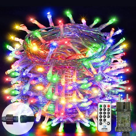 Guirlande Lumineuse Intérieur Extérieur avec Télécommande, 20M 200 LED Guirlande Lumineuse Sapin Decoration 8 Modes Étanche IP65 pour Chambre Fête Jardin Couleur (1/5)