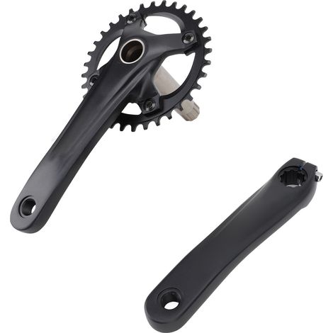 Manivelles de vélo VTT creuses intégrées pour mono-disque, en alliage d'aluminium, avec boîtier de pédalier. (1/5)