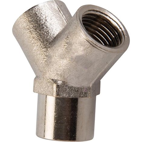 Dapetz ® 1/4" BSP Airline Hose Connectors 3 Way Air Compressor Fittings Y Connector Splitter Female Thread Quick Release Coupler for Air Lines Air Tools Compressors (1/5)