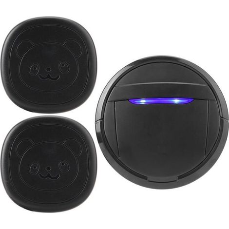 Sonnette de porte de chien Bouton tactile étanche sans fil pour chien sonnette appelant SOS 2 émetteurs 1 récepteur