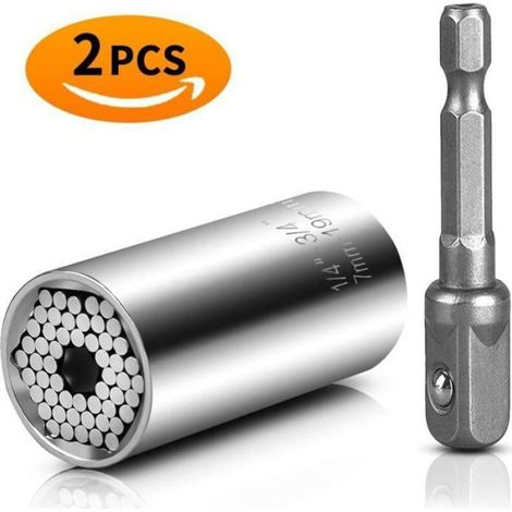 Cl douille universelle outil multifonction pour crous adaptateur pour pinces 7-19 mm (1/4)