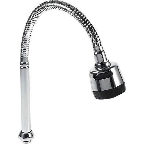 Flexible pour robinet de cuisine - AVIZAR - 48 cm - Noir/Argent - Rotation 360° - Double jet (1/4)