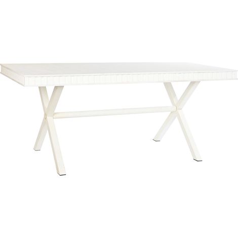 Mesa Comedor Mango Metal 180X90X76 Rombo Blanco (1/5)