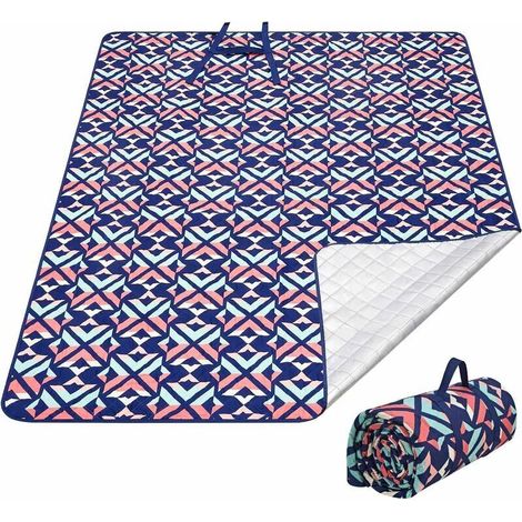 Couverture de Pique-Nique Extra Large Nappe Picnic Imperméable Tapis Anti Sable Isolation Thermique Fond de Films en Aluminium Lavable en Machine pour Camping Voyage Parc Plage 150 × 200 cm (1/4)