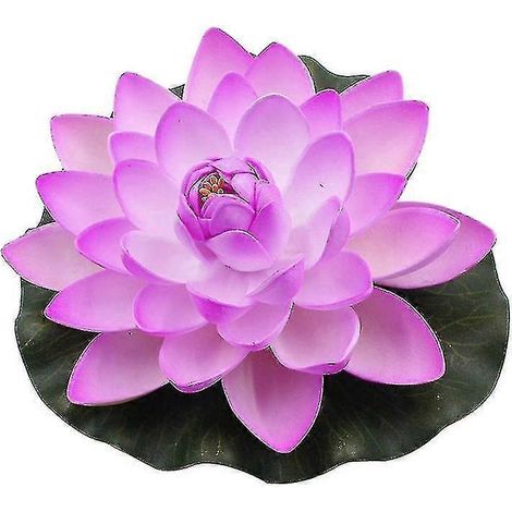 Fleur de lotus artificielle flottant dans l'eau-Light Purple