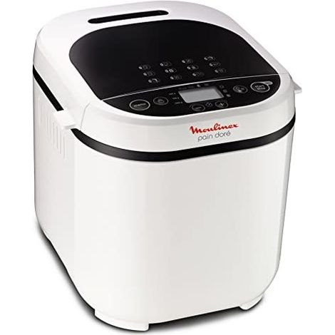Moulinex – Machine à pain 720W – Capacité 1000g – 12 programmes – Parois froides – Blanc