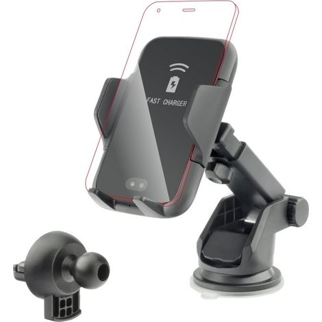 Forcell KFZ-Halterung für Lüftungsschlitz, Windschutzscheibe, Armaturenbrett Wireless Charger kabelloses Ladegerät für Smartphone (1/5)