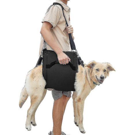 Sac de transport pour chien, porte-chien, harnais de soutien et de rééducation pour animaux (noir), harnais de levage pour la coupe des griffes (1/5)