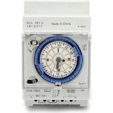 Minuterie, Sul181d, minuterie 24 heures, 250vac, 16a, relais manuel/contrôle automatique de la minuterie (1/4)