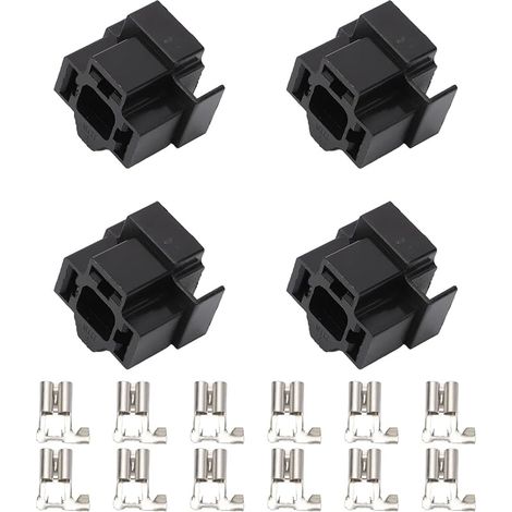 Lot de 4 ampoules H4 à 3 broches pour phare avec pinces et support de réparation 12 V (1/5)