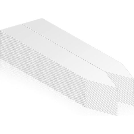 Étiquettes pour plantes (200 unités) - 2 x 10 cm - Plastique blanc - Pour plantes en pot et semis (1/4)