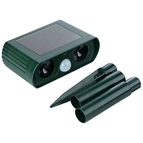 Repelente solar para gatos (2 unidades), ultrasónico para exteriores, ideal para ahuyentar gatos, pájaros, zorros, mapaches, conejos y roedores.