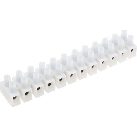 Bornier de raccordement RS PRO, 12 pôles , A visser, 10mm², 10 57A ( Prix pour Paquet de 5 ) (1/2)