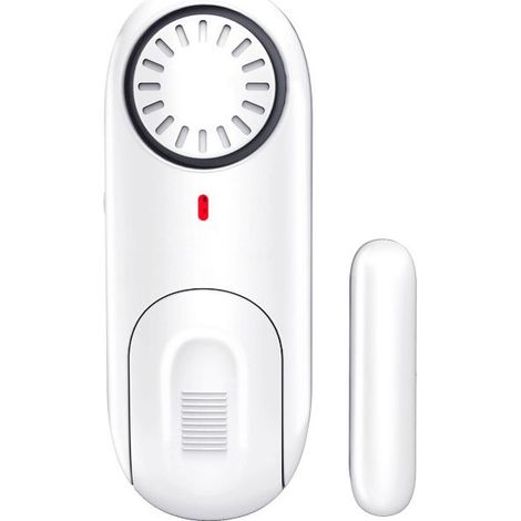 Pack de 1 alarme antivol pour portes et fenêtres, système de sécurité anti-intrusion pour habitation, fixation simple, dispositif de protection pour maison et appartement (1/4)