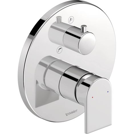 Mitigeur monocommande bain/douche encastré avec inverseur, robinet douche avec cartouche céramique, robinet salle bain, robinetterie, chromé (1/5)