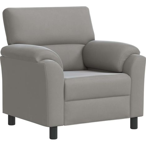 Divano Grigio Chiaro 94 x 85 x 93 cm Velluto vidaXL (1/5)