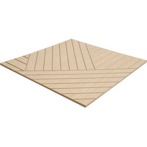 Pannello da parete Set da 1m² Lotto di 4 pezzi Finitura legno Naturale chiaro - VELTON (1/3)