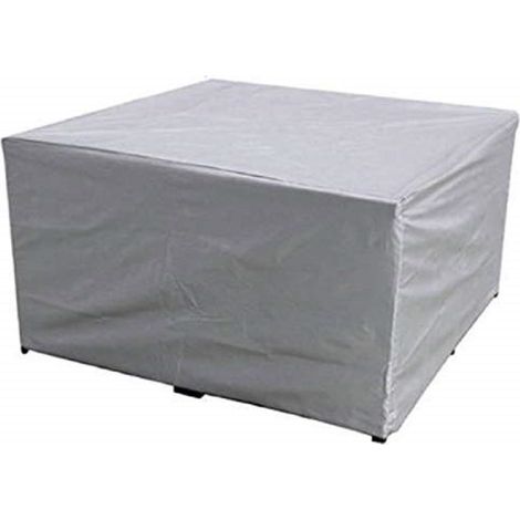 Gartenmöbel-Abdeckung 190x125x80cm Gartentisch-Schutz Bach Outdoor-Möbel Wasserdicht und Winddicht UV- und Kältebeständig, Silbergrau