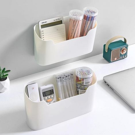 Ensemble de deux boîtes de rangement pour portes de placards de , boîte de rangement adhésive murale (1/5)
