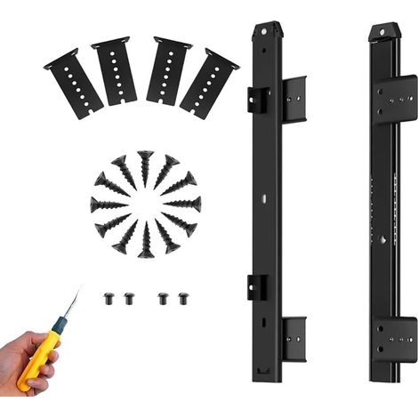 Glissières de tiroir à fermeture amortie, suspendues pour clavier, 350 (1/5)