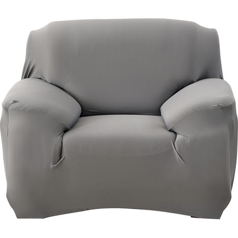Housse de Fauteuil Extensible Imperméable et Anti-poussière en Polyester Élastique Gris Protection Canapé Lavable Machine (1/5)