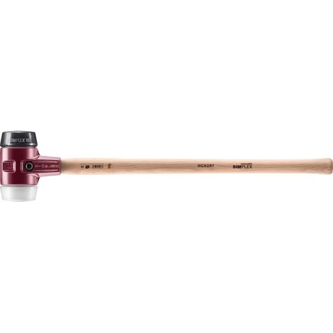 Marteau de frappeur, Caoutchouc chargé/superplastique avec boîtier en fonte malléable, manche en bois hickory D=80 mm 3027.081 (1/5)