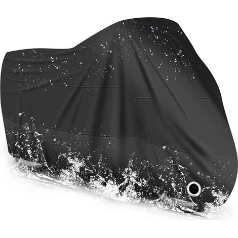 Housse De Protection Pour Moto,Couverture Imperméable En Polyester 190T Pour Moto,Scooter,Taille:Xl,Couleur:Noir[CA3] (1/5)