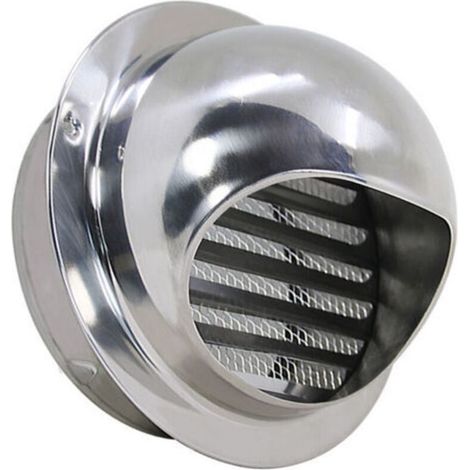 Entrée d'air à bille en acier inoxydable V2A 150 mm avec protection contre les intempéries et les insectes, argent (1/2)