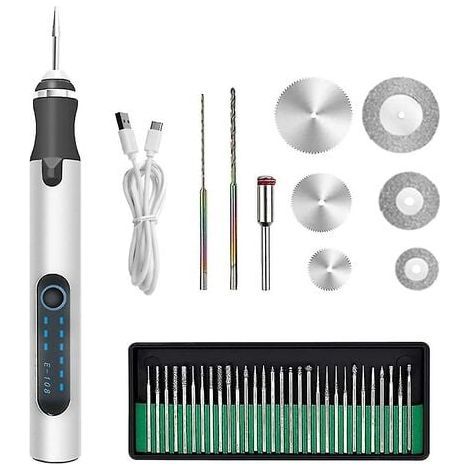 Electric Engraving Pen Cordless Mini Carving Pen 300mah Rechargeable (1/3)