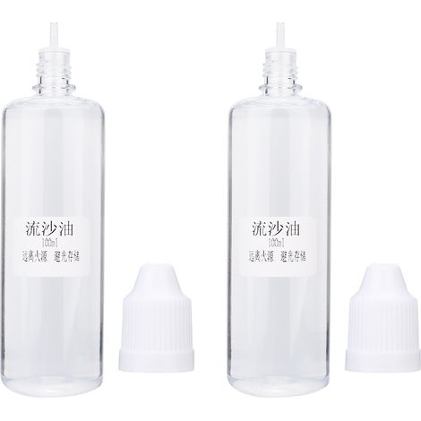 2 flacons d'huile de sable transparente 100ml pour coques de téléphone, accessoires de bijouterie incolores (1/5)
