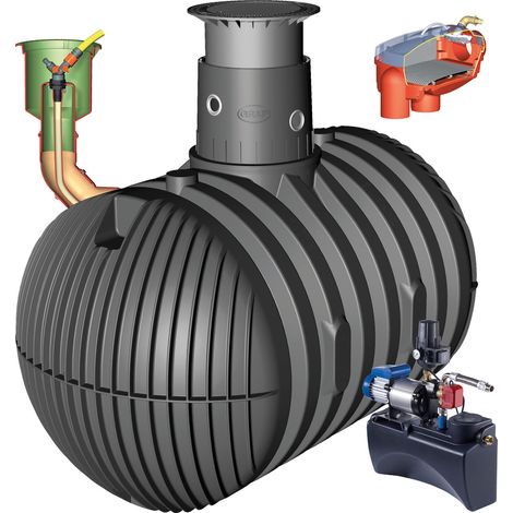 CARAT XL Erdtank-Paket 8500L DN160 Haus ECO-Plus PKW-bef.