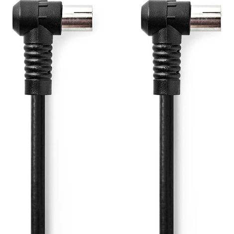 Coaxial cable  iec coax male  iec coax female  nickel plated  120 db 75 ohm  four protections  300 m  round  pvc  black  label 88302425 88302425 88302425 88302425 88302425