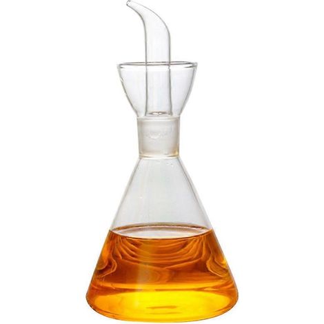 Bouteille distributeur d'huile d'olive en verre avec bec verseur compte-gouttes, 125 ml (1/2)