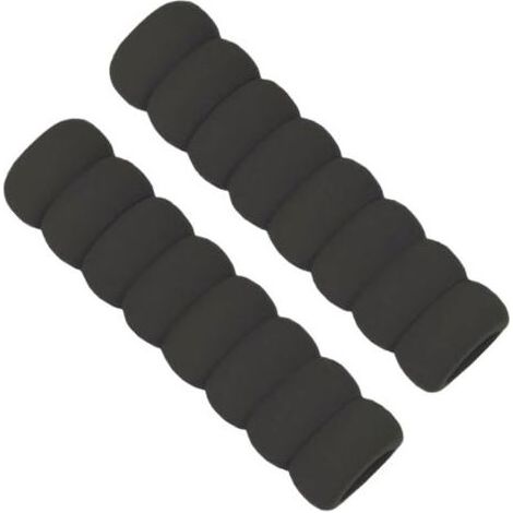 Lot de 2 butoirs de poignée de porte - 13,5 x 2 cm - En mousse - Protection murale - Pour portes et murs - Antistatique - Noir (1/5)
