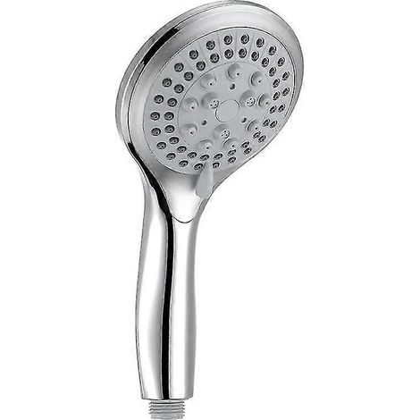 Pommeau de douche chromé à 5 jets, haute pression et économie d'eau. (1/5)