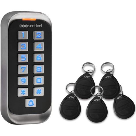 1 Clavier Code, 5 Badges RFID, Étanche IP68, 12V, Pour Serrure Électrique Et Portail, Immeuble