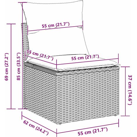 Maison Exclusive - Set Divano da Giardino 13 pz 10-Numero di posti Nero polyrattan (1/2)