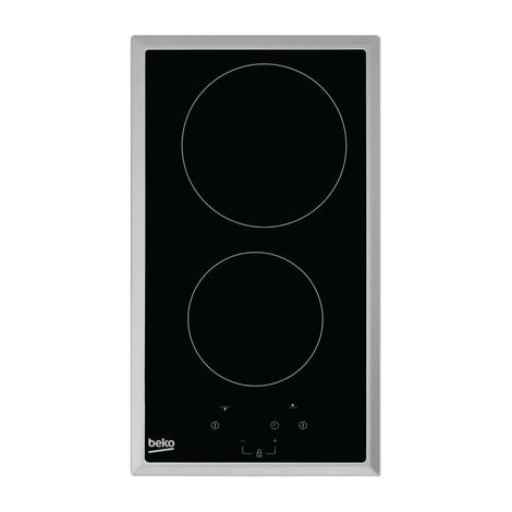 Beko – Table de cuisson vitrocéramique 2 foyers – Commandes tactiles – Minuterie intégrée – Noir – Pour cuisine moderne