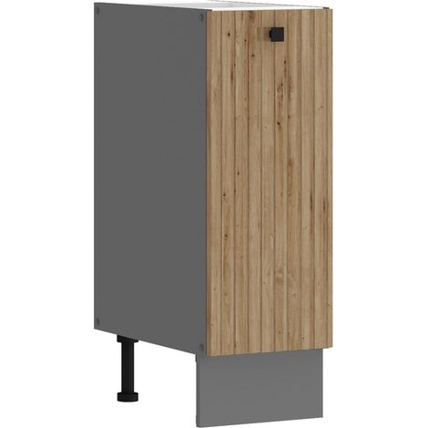 Küche AVA Artisan Unterschrank 30 cm Schrankauszug Lamellenoptik Küchenzeile (1/5)