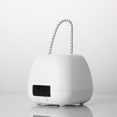 Lampe LED à couleur variable avec télécommande et affichage de l'heure, utilisée dans la chambre et le salon, (blanche) (1/5)