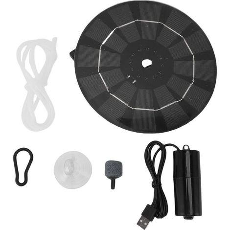 Pompe à Air Solaire 10W Portable pour Aquarium Extérieur USB Alimentation Oxygène Poisson (1/5)