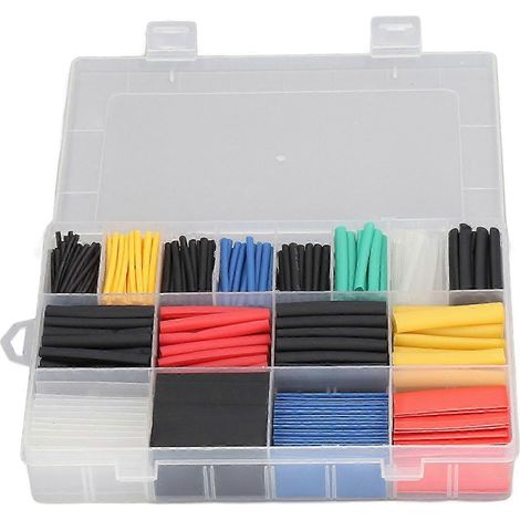 580-teiliges Set umweltfreundlicher Schrumpfschläuche, 6 Farben, 10 Größen, Isolierschläuche für elektrische Leitungen, sicherer Schutz und Isolierung (1/5)