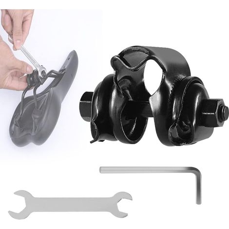 Collier de serrage universel en acier au carbone pour tige de selle de vélo, avec 2 clés