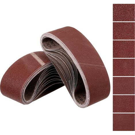 21Pcs Bandes À Poncer 76mm x 533mm Abrasif Papier À Poncer (1/5)