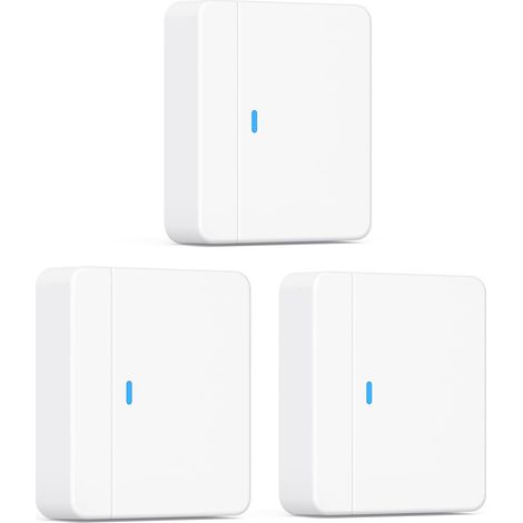Détecteur Ouverture de Porte, Alarme Porte et Fenêtre avec APP Notifications en Temps Réel, Station de Base SBS50 Requise, Compatible Alexa, SDS0A, Lot de 3