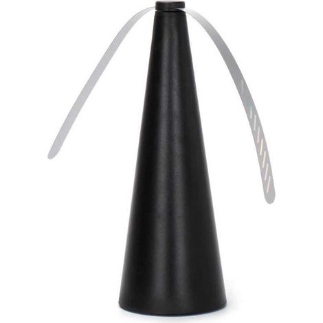 Ventilateur anti-mouches portable, anti-moustiques, empêche les insectes d'entrer, idéal pour le jardin, le camping et les repas en plein air (noir) (1/5)